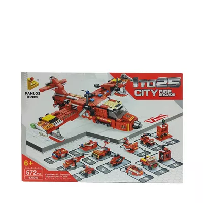 Panlos Brick City Fire Brigade 12 In 1 Lego Building Blocks Toy