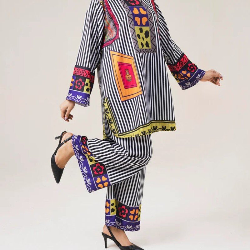 Stripe Digital Print Cord-Set.